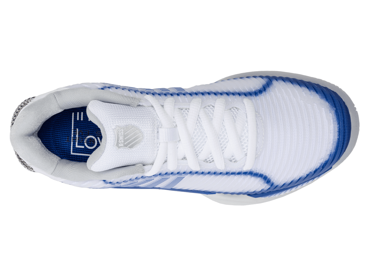 97382-110-M | HYPERCOURT EXPRESS 2 LUCKY IN LOVE | WHITE/ELECTRIC BLUE/SILVER