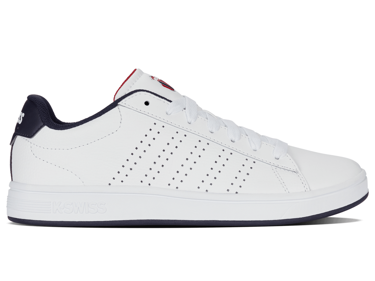 04411-130-M | COURT BASE II | WHITE/NAVY/RED