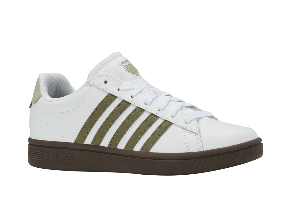 04413-125-M | COURT TIEBREAK II | WHITE/BURNT OLIVE/COLA GUM/ALFALFA