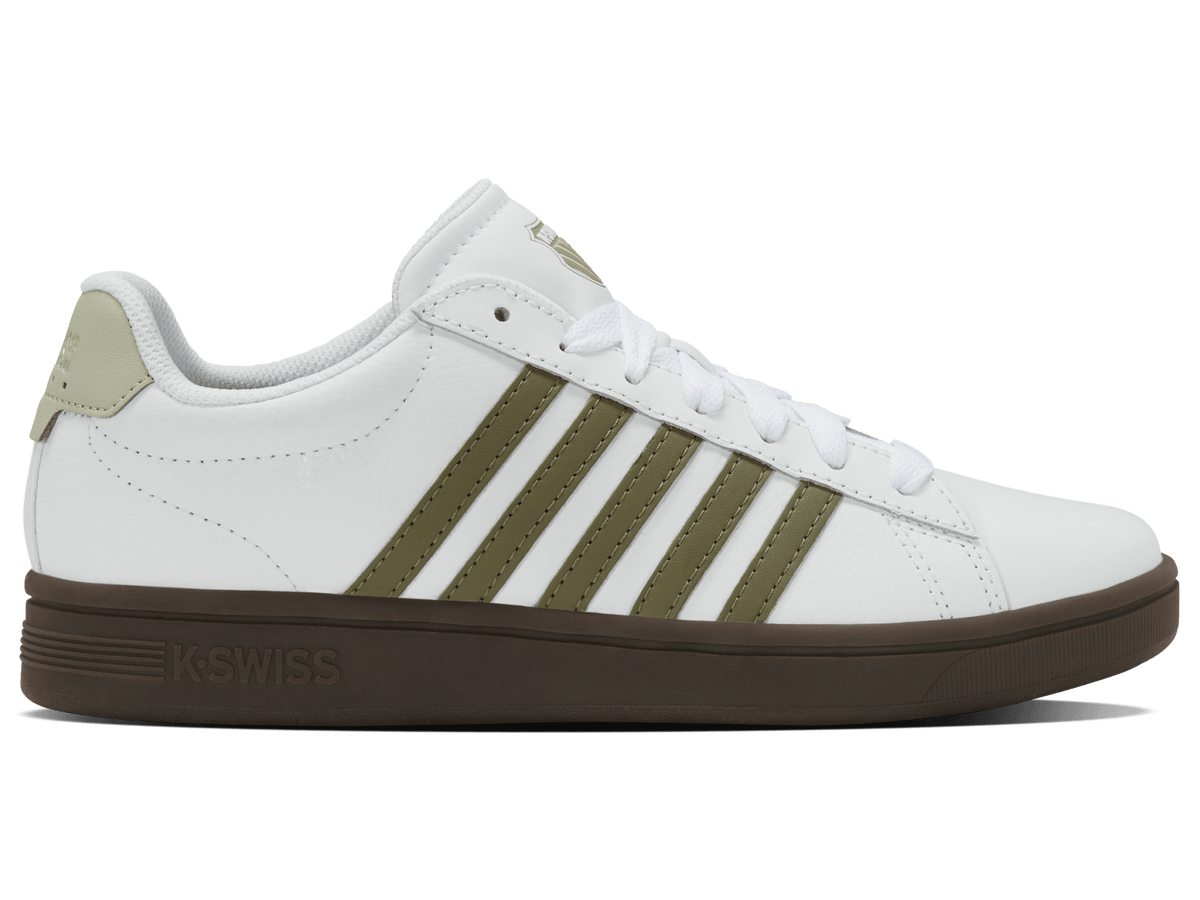 04413-125-M | COURT TIEBREAK II | WHITE/BURNT OLIVE/COLA GUM/ALFALFA
