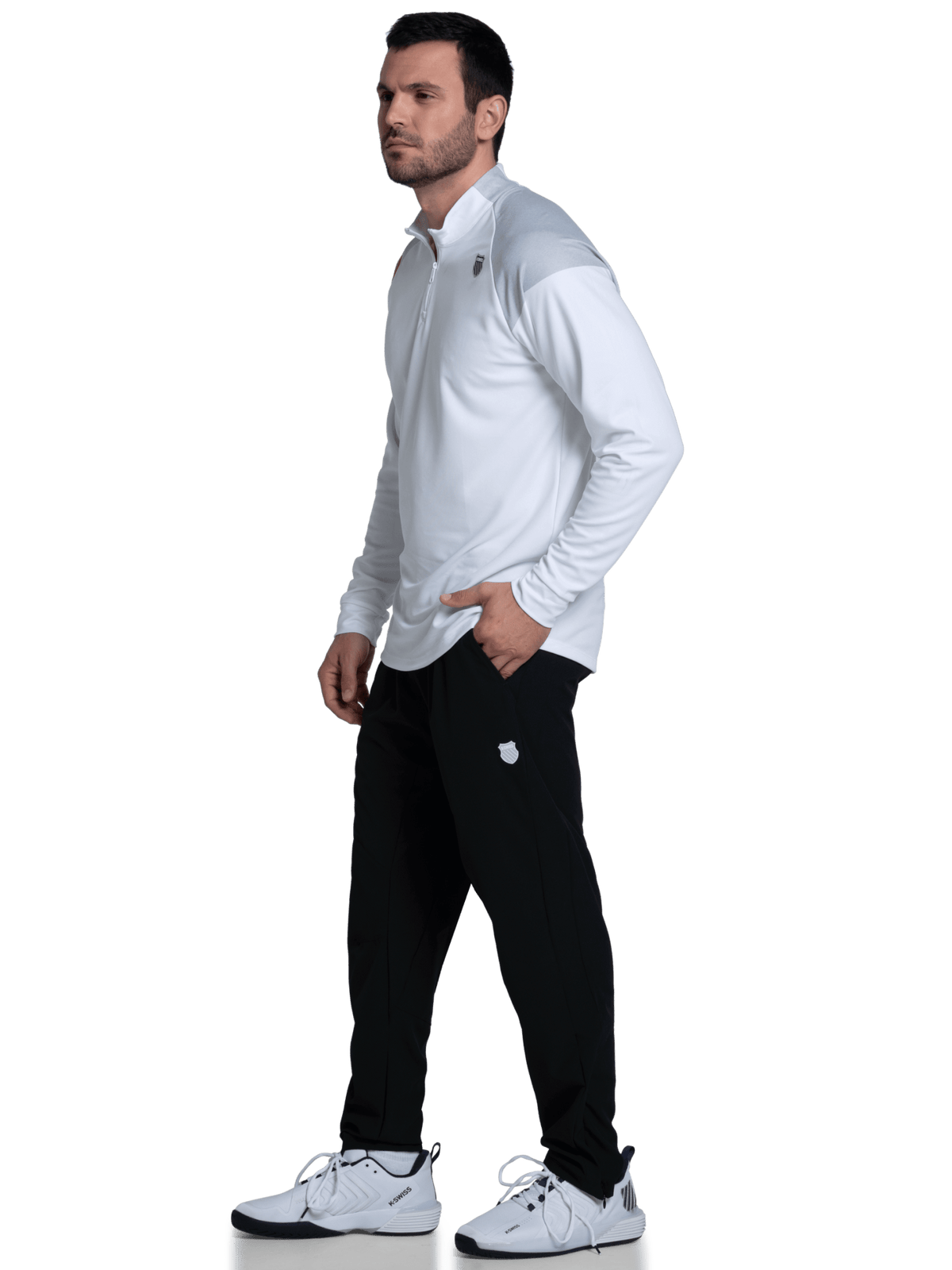 1010651-100 | SIDELINE 1/4 ZIP L/S | WHITE