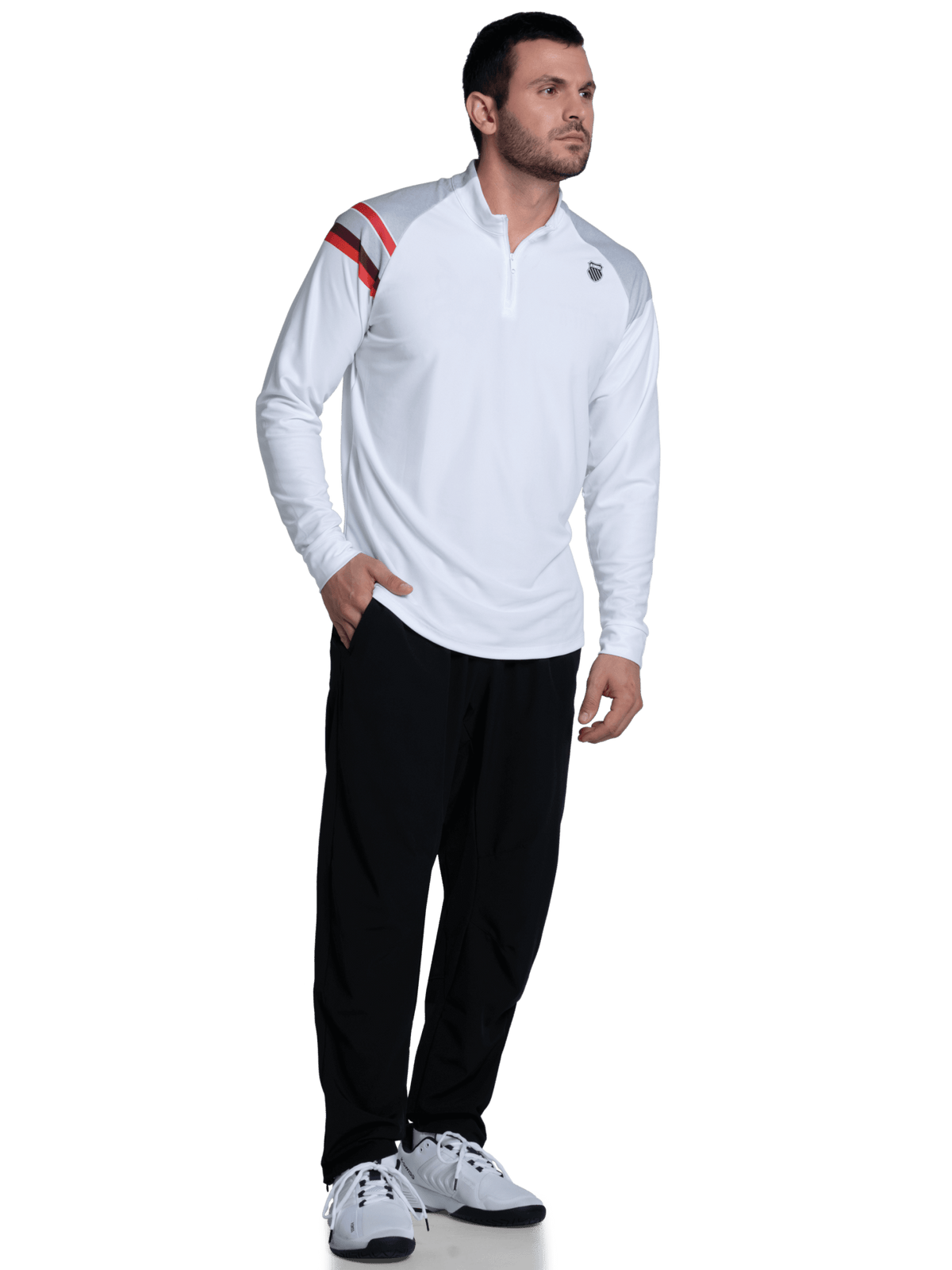 1010651-100 | SIDELINE 1/4 ZIP L/S | WHITE