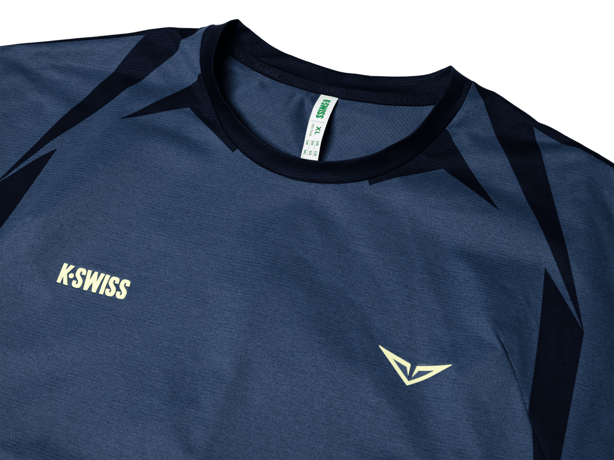 1012020-417 | RUBLEV US OPEN SHIRT | BLUE/YELLOW