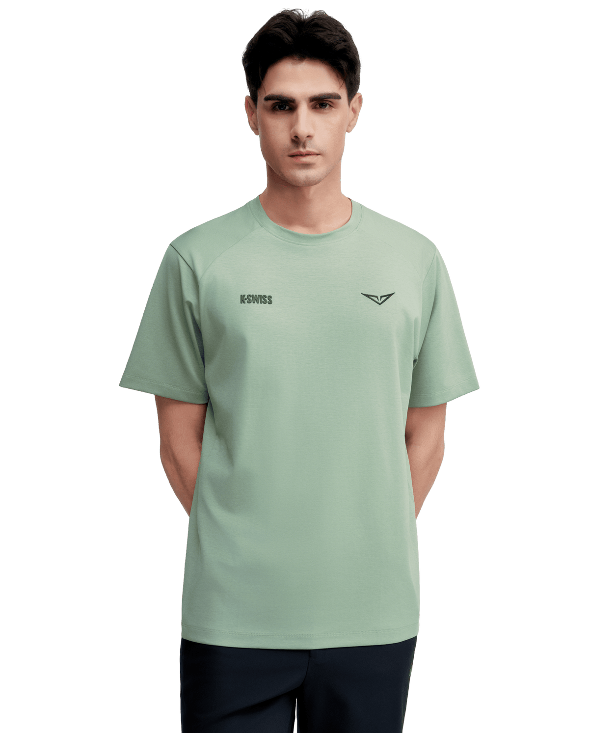 1713352-207 | K- SWISS X ANDREY RUBLEV UNISEX LOOSE FIT T-SHIRT | KHAKI