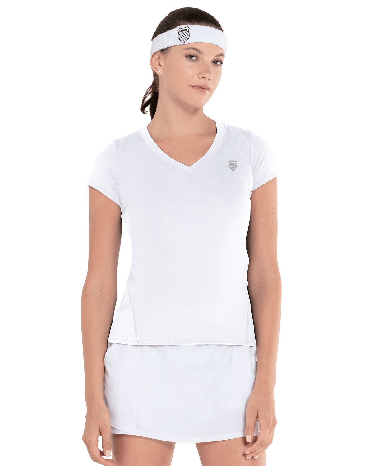 197696-100 | EXCEL V-NECK S/S | WHITE
