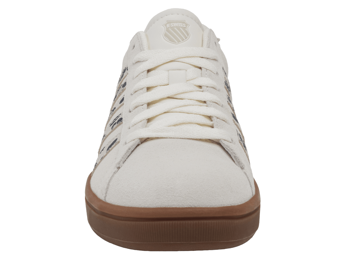 99492-148-M | COURT TIEBREAK II SDE | SNOW WHITE/LIGHT GRAY/LEOPARD/GUM