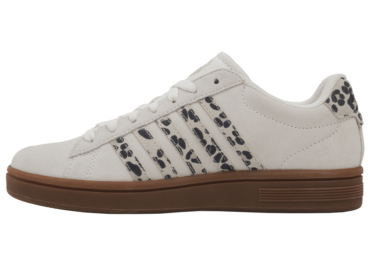 99492-148-M | COURT TIEBREAK II SDE | SNOW WHITE/LIGHT GRAY/LEOPARD/GUM