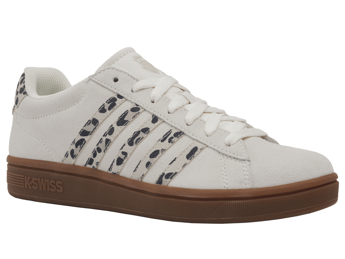 99492-148-M | COURT TIEBREAK II SDE | SNOW WHITE/LIGHT GRAY/LEOPARD/GUM