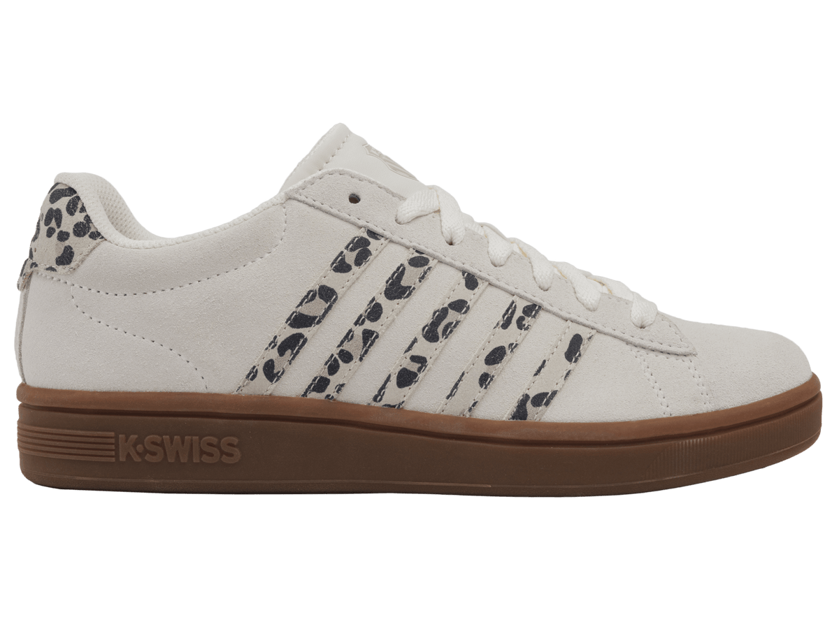 99492-148-M | COURT TIEBREAK II SDE | SNOW WHITE/LIGHT GRAY/LEOPARD/GUM