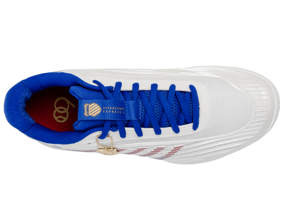 99629-104-M | HYPERCOURT EXPRESS 3 60TH | WIMBLEDON WHITE/DAZZLING BLUE/SILVER/MARS RED