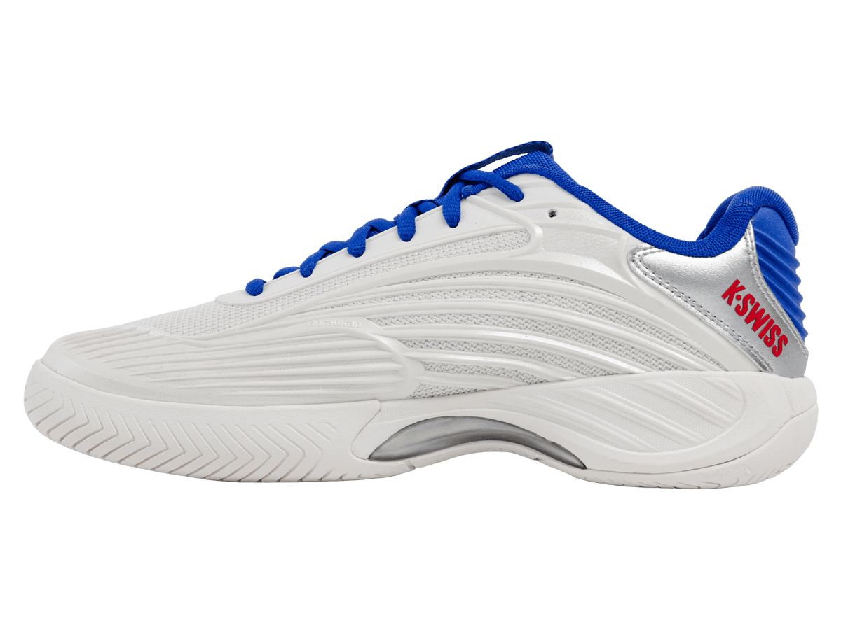 99629-104-M | HYPERCOURT EXPRESS 3 60TH | WIMBLEDON WHITE/DAZZLING BLUE/SILVER/MARS RED