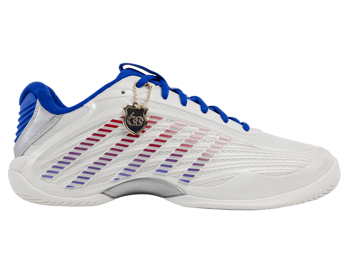 99629-104-M | HYPERCOURT EXPRESS 3 60TH | WIMBLEDON WHITE/DAZZLING BLUE/SILVER/MARS RED