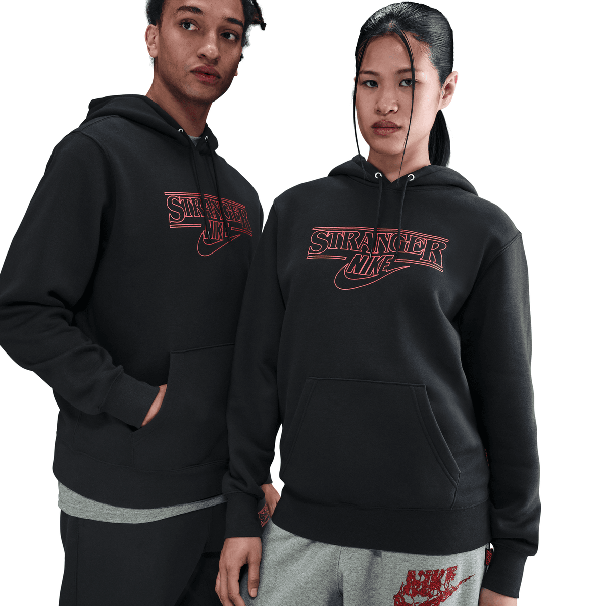 '+ Stranger Things Pullover Hoodie 'Black'